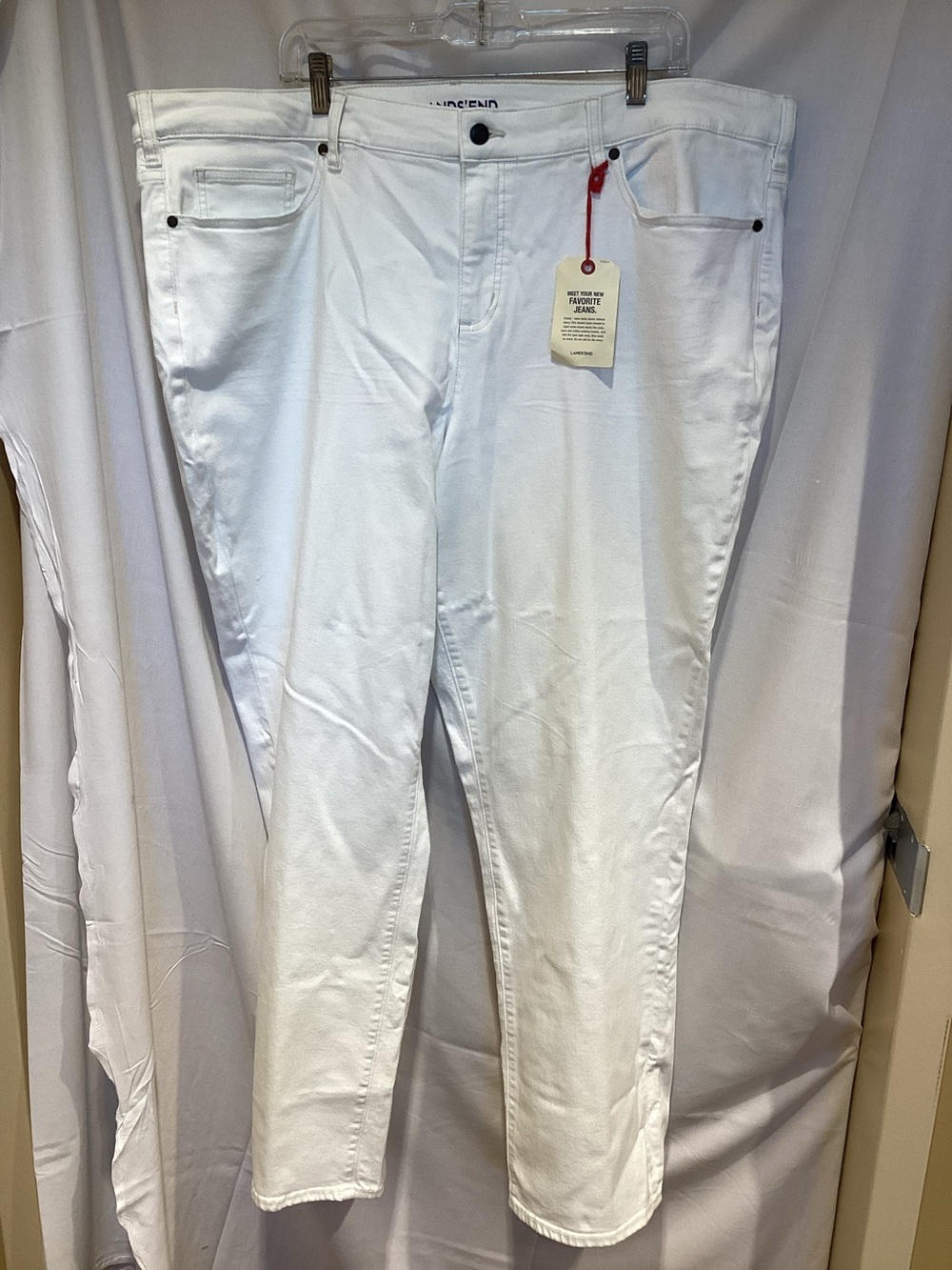 Women’s lands end white jeans